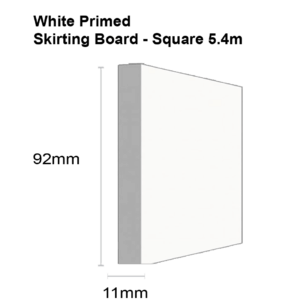 Moulding White Pine Primed - Square