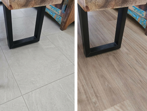 Tiles to hybrid flooring