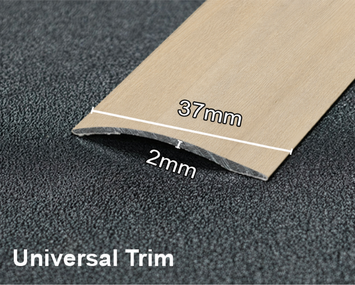 Aluminium Universal Trim Vinyl Wrapped - Helena Oak 2.52m - Image 2