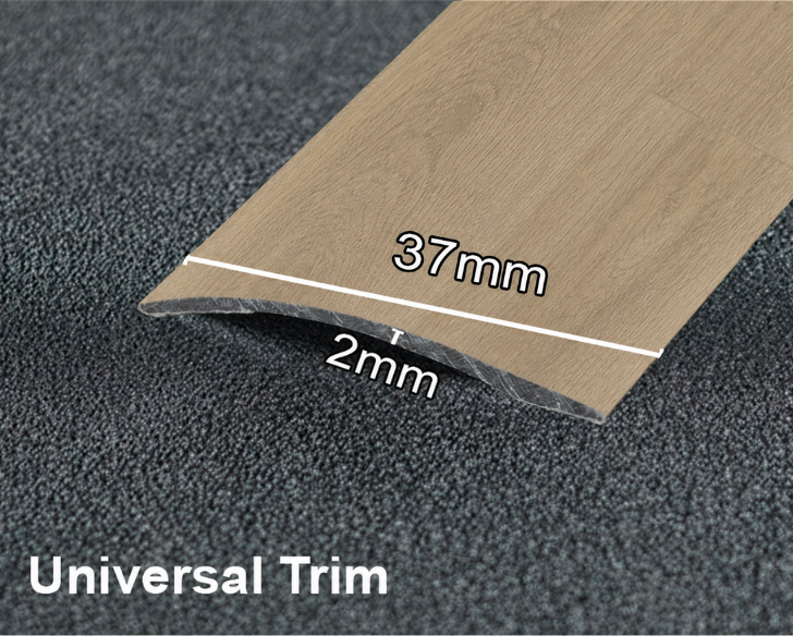 Aluminium Universal Trim Vinyl Wrapped - Natural Oak 2.52m - Image 2