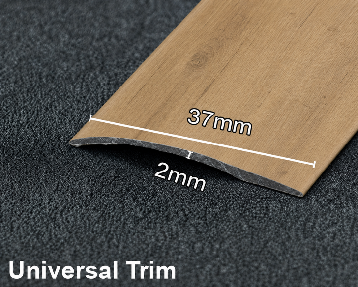 Aluminium Universal Trim Vinyl Wrapped - European Oak 2.52m - Image 2
