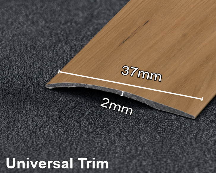 Aluminium Universal Trim Vinyl Wrapped - French Oak 2.52m - Image 2