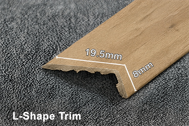 Aluminium L-Shape Trim Vinyl Wrapped - European Oak 2.52m - Image 2