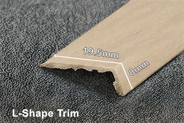 Aluminium L-Shape Trim Vinyl Wrapped - Helena Oak 2.52m - Image 2