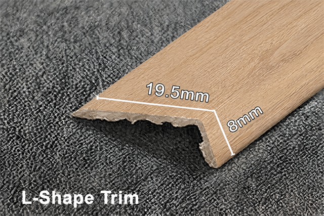 Aluminium L-Shape Trim Vinyl Wrapped - Light Oak 2.52m - Image 2