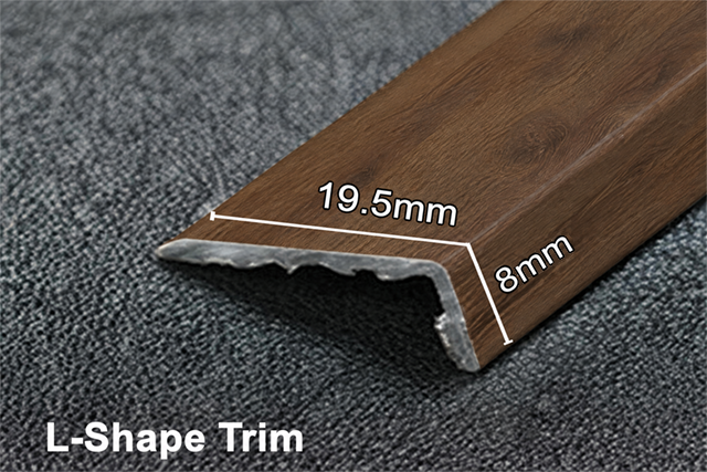 Aluminium L-Shape Trim Vinyl Wrapped - Aged Oak 2.52m - Image 2