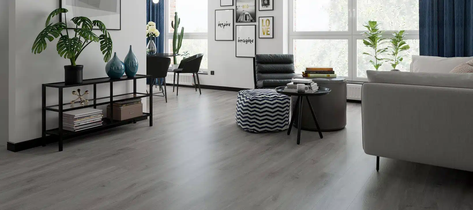 dark grey hybrid flooring | Floor Coverings Brisbane